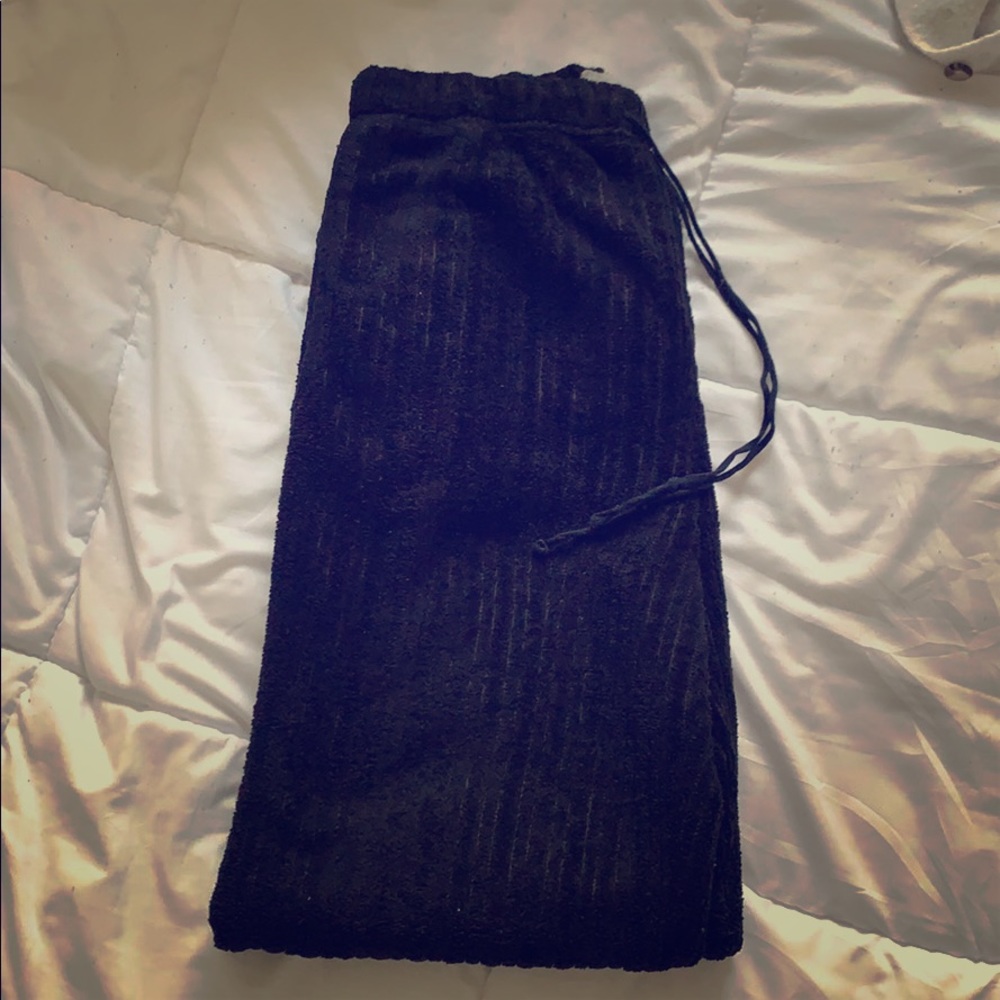 Black Fuzzy Pajama Pants